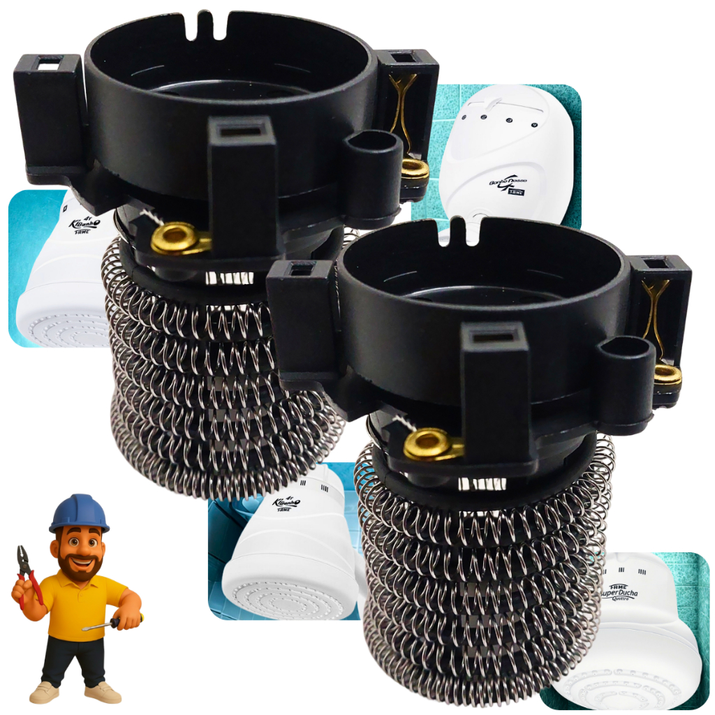 Kit 2 Resistências Banho Nosso Quattro / Ducha Kibanho 4T / Ducha Kibanho Jato Forte 6800w 220v PMR