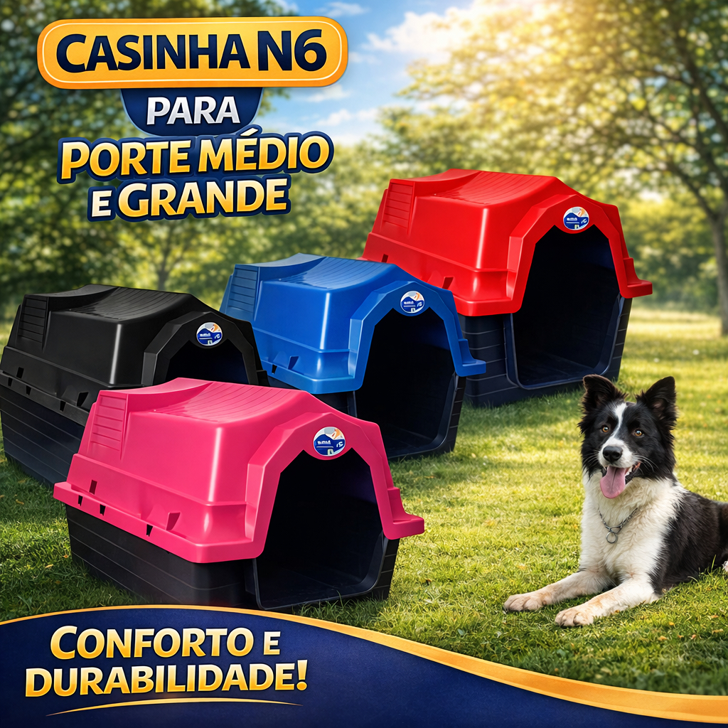 Casinha De Cachorro N 6 Para Cachorro Grande e Médio Porte