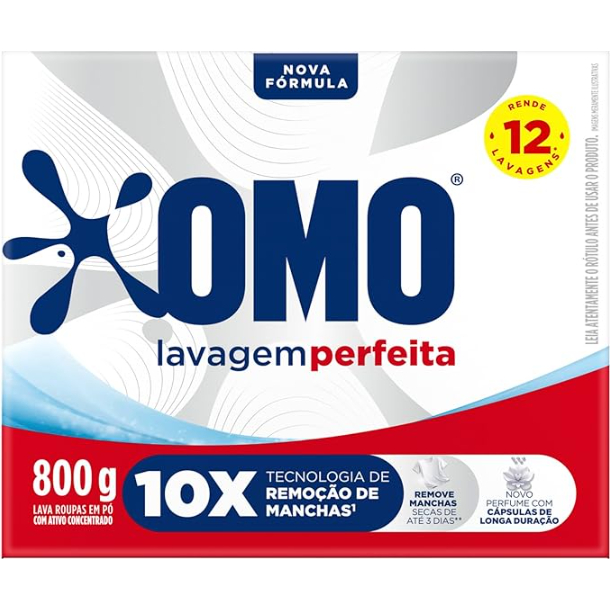 Sabão em Pó OMO Lavagem Perfeita - 800g