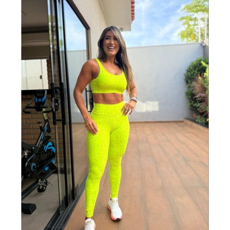 Conjunto Legging e Top Myst Vestem Shock Original TAM G 42
