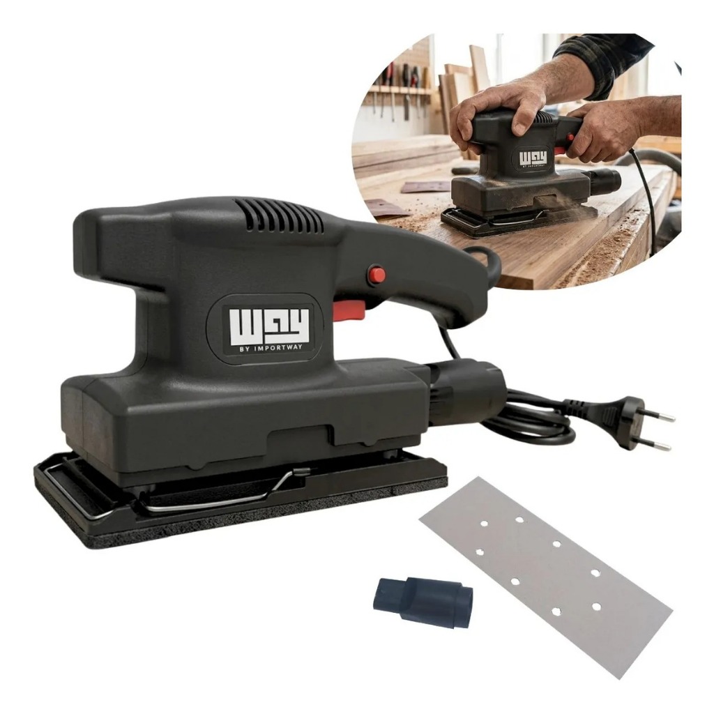 Lixadeira Importway Orbital 250w 60hz 10000rpm 187x90 Cor Azul-turquesa Frequência 60 Hz 220V em Oferta na Shopee