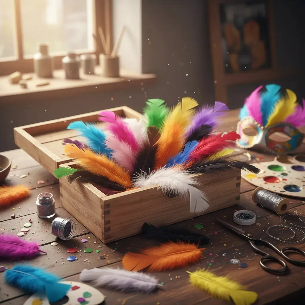 Penas Coloridas 300 Unidades - Escolha Até 25 Cores