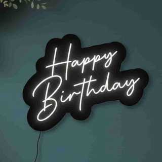 Happy Birthday Neon Led Letreiro Luminoso Feliz Aniversario Placa Happy Birthday