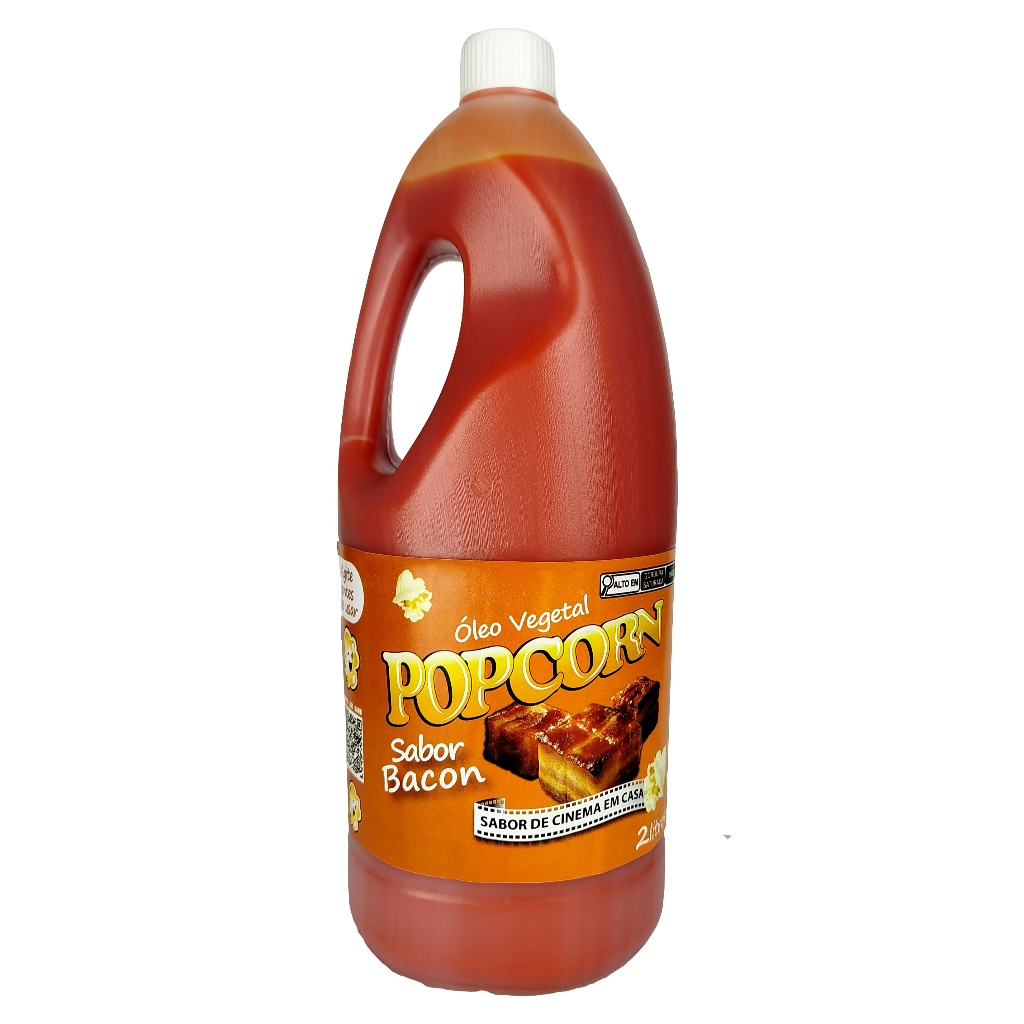 Óleo Vegetal para Pipoca Sabor Bacon - 2 Litros Popcorn