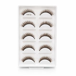 Cilios postiços 3D BROWNCAT - CILIOS POSTIÇOS MARROM GATINHO em Oferta na Shopee