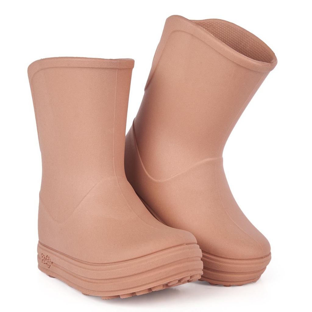 Galocha Chuva Infantil Menino Menina Plugt Mel Básica Reciclável Confortável Impermeável Sustentável