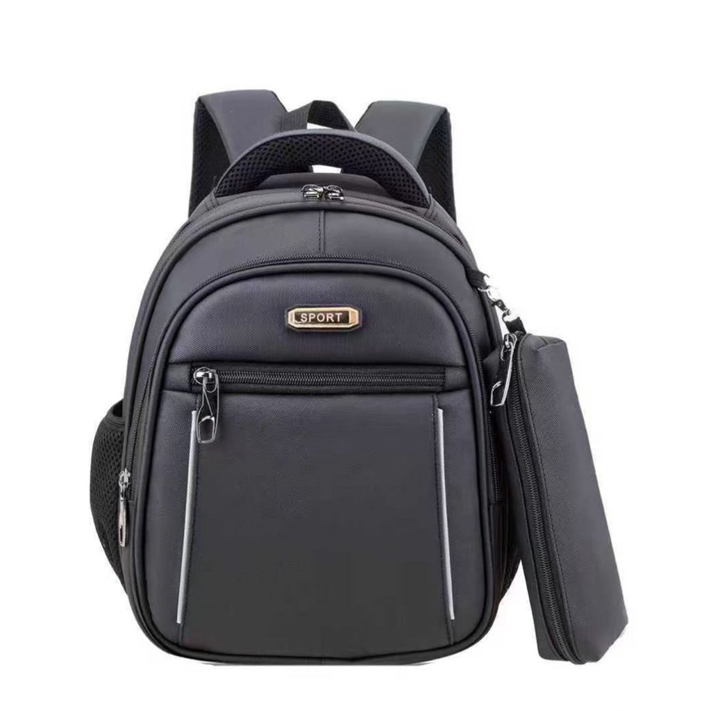 Mini Mochila Com Estojo 32cm Masculina Infantil Pequena Impermeável Resistente Reforçado Casual Elegante