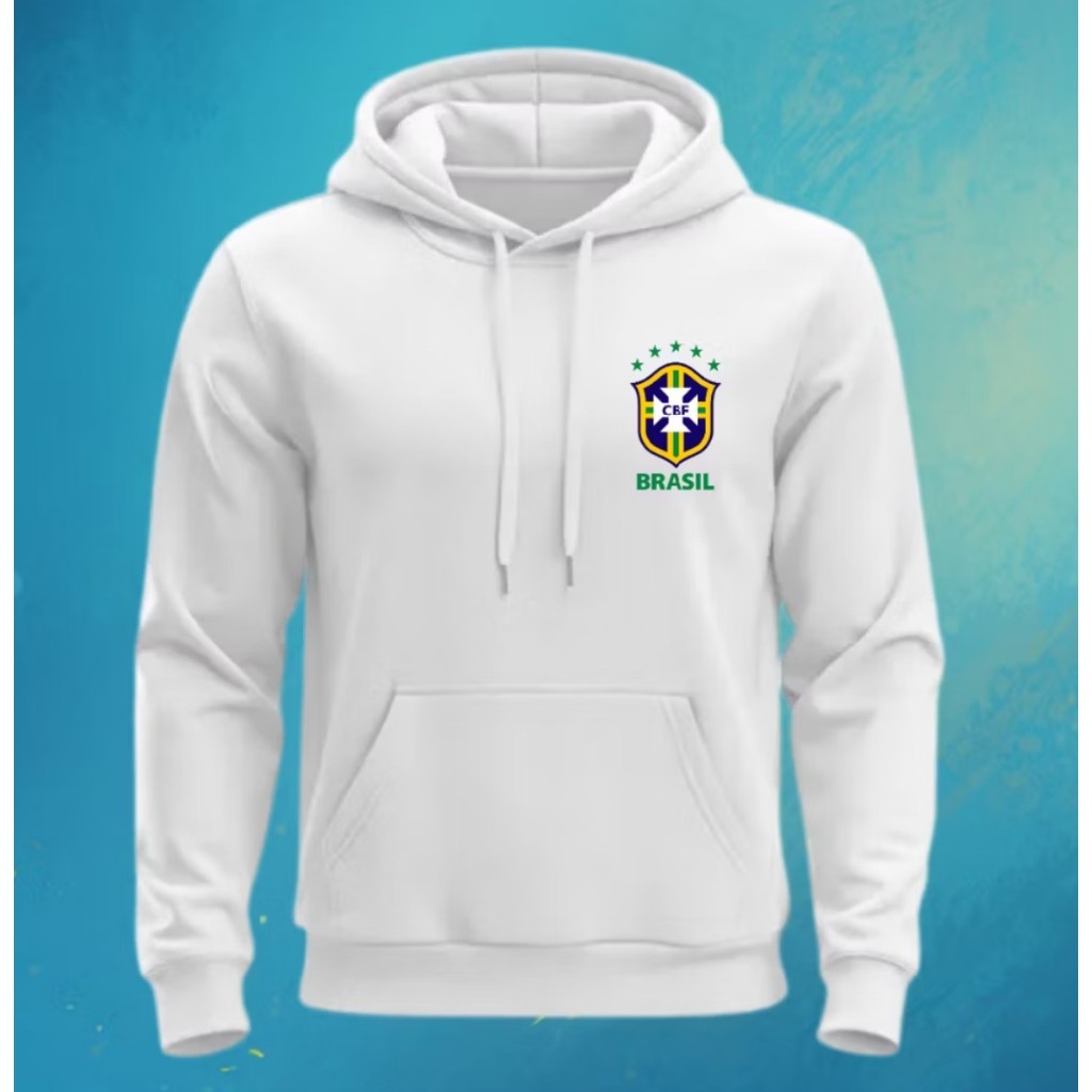 Moletom Unissex Canguru Abrigo Brasil Copa Do Mundo 2026 Estiloso Para Usar Na Copa No Inverno