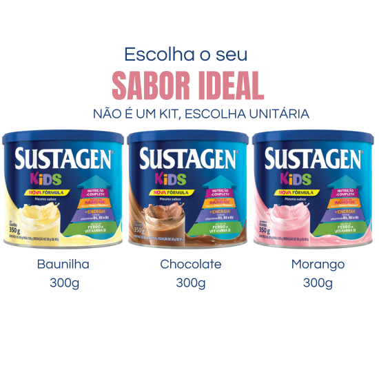 Suplemento Alimentar Infantil Sustagen Kids 3+ Lata 350g - Unidade