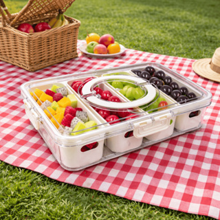 Pote Organizador de Geladeira Hermético Multiuso 4 Divisórias Com Escorredor em Oferta na Shopee