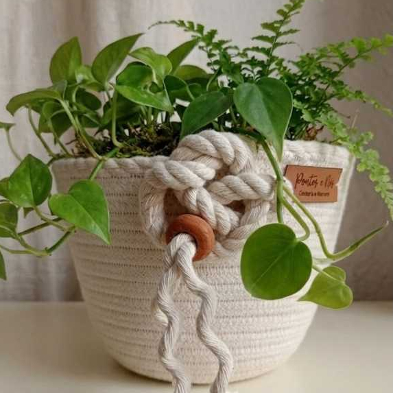 Cachepô para plantas/Cesto decorativo/Cesto organizador/Porta vaso/Organizador artesanal