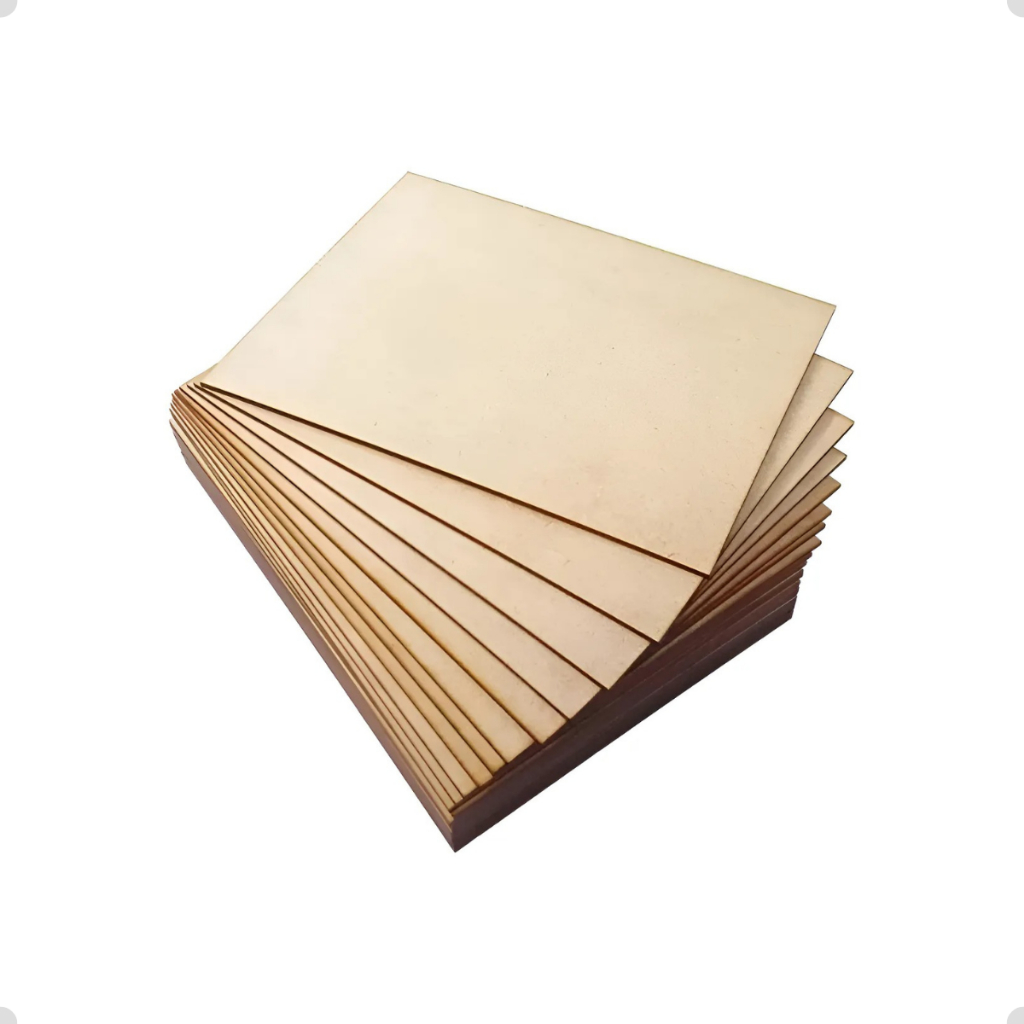 Kit Chapa MDF 30 x 30 Cru 3mm Para Quadros Decorativos Porta Retrato Artesanato Adesiva