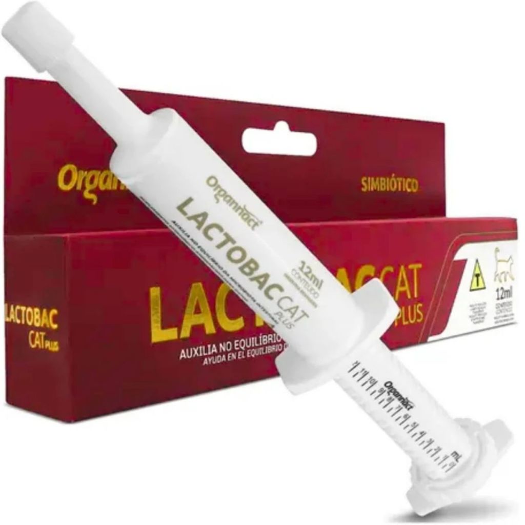 Lactobac Cat 12 ml Organnact Probiótico e Prebiotico Para Gatos em Oferta na Shopee