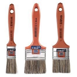 Pincel Trincha Atlas Cerda Gris Pintura Tinta Base Água Látex Acrílica Várias Medidas 1/2 1 2 3 4 Polegadas