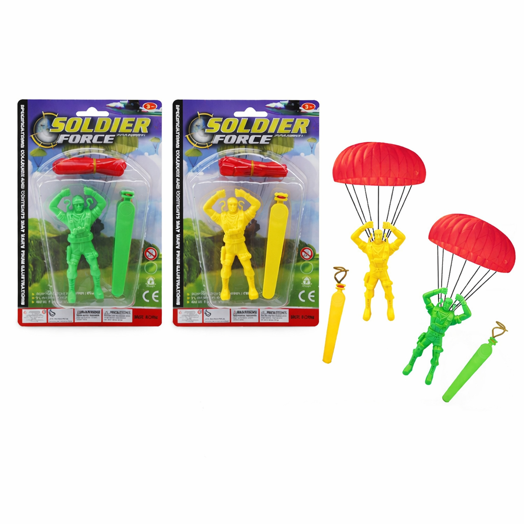Soldadinho De Brinquedo Com Paraquedas Boneco Paraquedista E Lançador
