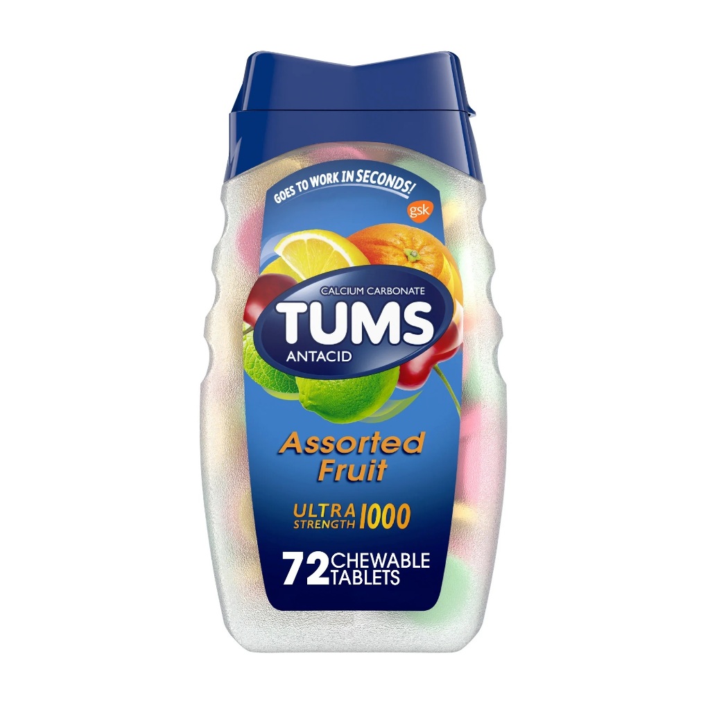 Tums Antiácido Frutas Sortidas 72 Pastilhas Importado EUA