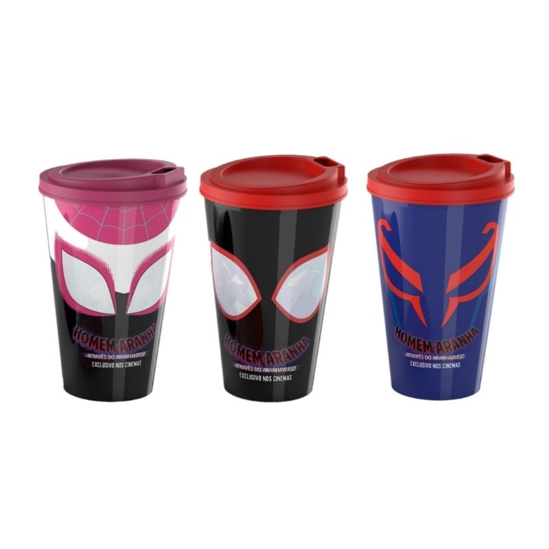 Copo coleção Homem Aranha Aranhaverso Marvel Disney