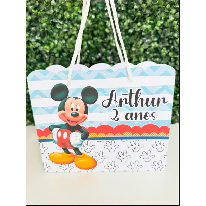 Sacolinha personalizada Mickey/ lembrancinhas Mickey/ kit festa aniversário Mickey/ PEGUE E MONTE/ envio rápido/