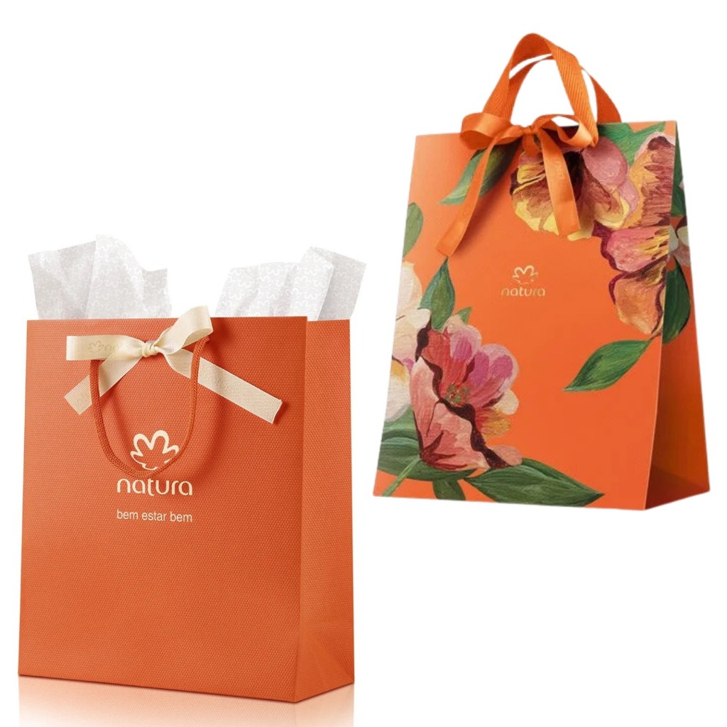 Natura KIT Sacolas Para Presentes Tamanho P com Seda ou Edição Especial LIMITADA