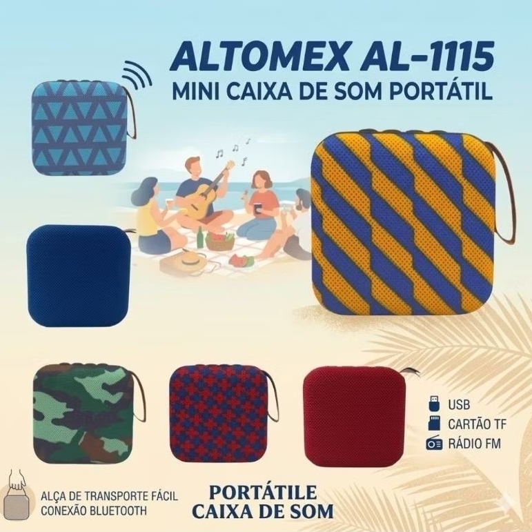 Caixa De Som Portátil Bluetooth Alça de Mão COLOR Altomex