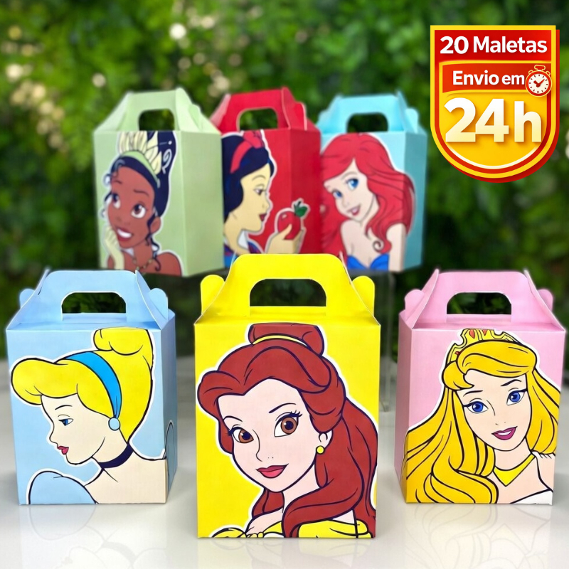 20 UNIDADES DE CAIXINHAS Personalizados PRINCESAS da Disney - Pegue e Monte - Lembrancinhas para Festa infantil