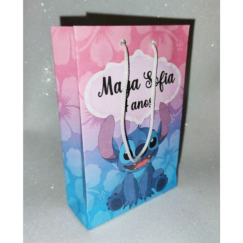 Sacolinha personalizada Stitch -  PEGUE E MONTE | Personalizados lembrancinhas mimos