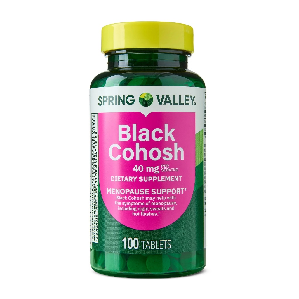 BLACK COHOSH 40MG SPRING VALLEY 100 TABLETS IMPORTADO EUA