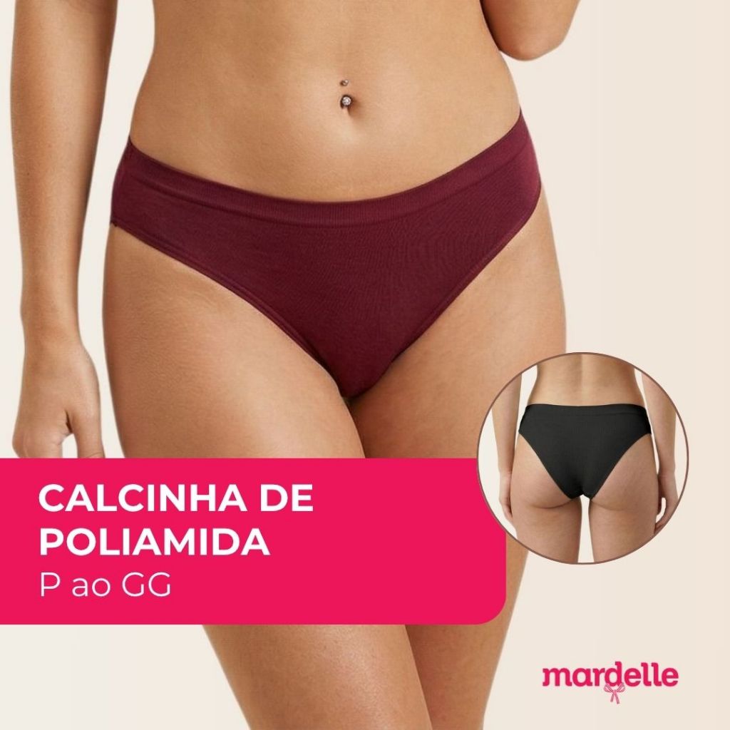 Calcinha Tanga Poliamida Respirável Toque Macio Biquíni Dia a Dia Lingerie Feminina