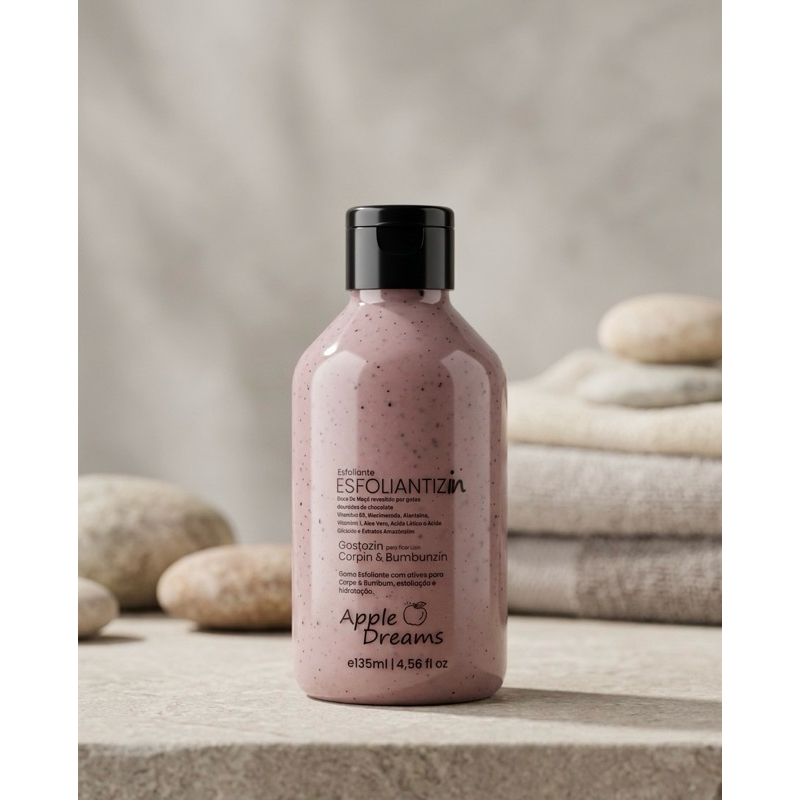 Esfoliante Corporal Hidratante Apple ou Vanilla Dreams – Pele Lisa, Cheirosa e Renovada | Esfoliação e Hidratação 135ml