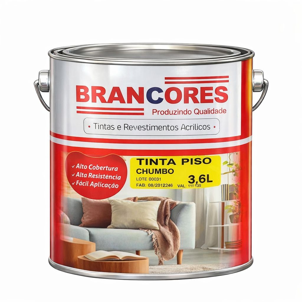 Tinta Piso Cinza Chumbo 3.6 Litros Para Calçadas E Pisos Internos E Externos