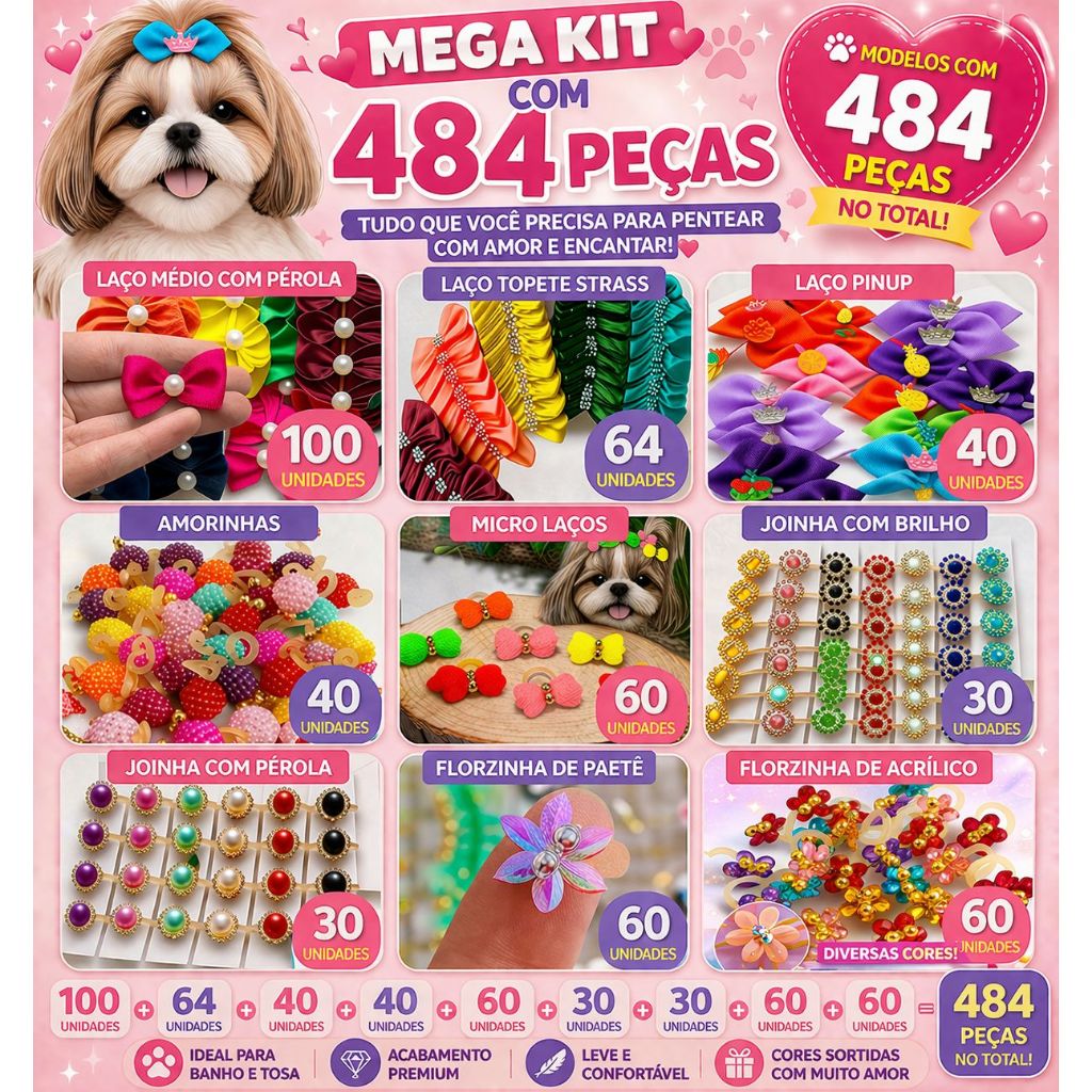 Laços Pet, LACINHOS para Pets – Lacinhos Pet Topete Banho & Tosa - Lacinhos Pet Atacado