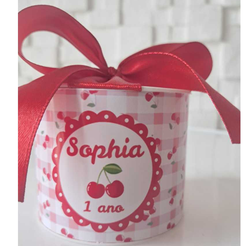 Kit Tubolata Personalizada 5x6 - Lembrancinha para aniversário l Nascimento l Batizado - Cerejinha - Vários temas
