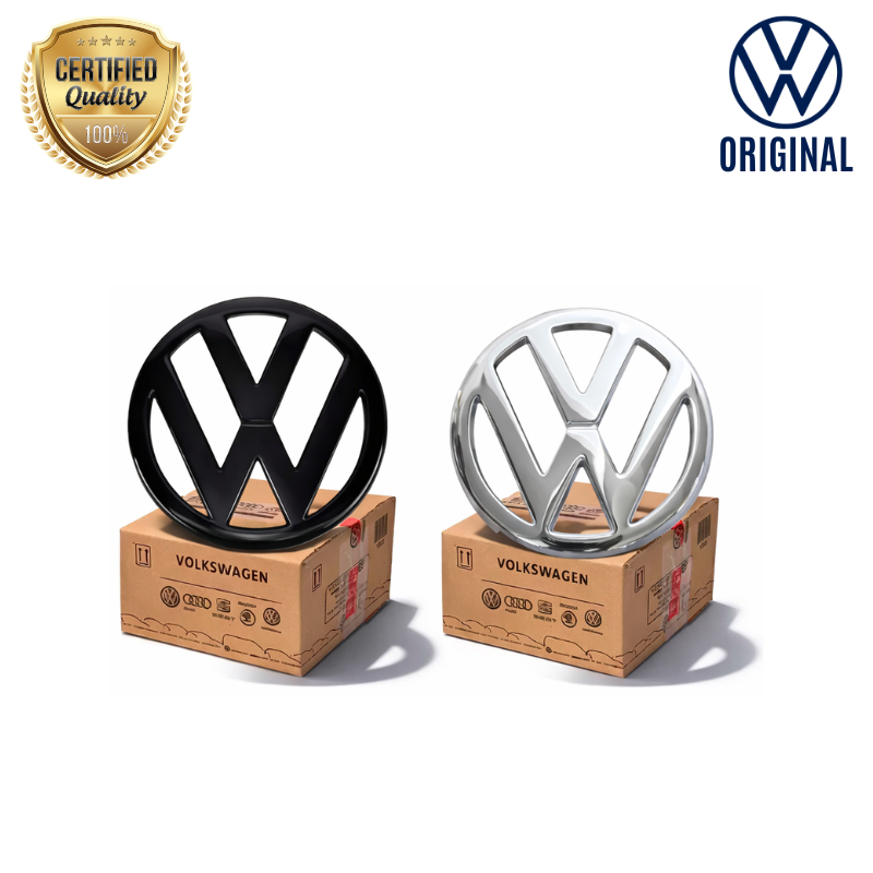Emblema Grade Dianteira VW Gol Saveiro Voyage G6 G7 G8 Cromado Black Piano Original 5U0853601B