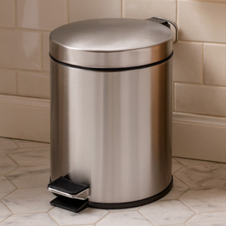 Lixeira Inox 3 Litros Inox com Pedal e Cesto Removível Banheiro Cozinha Escritório em Oferta na Shopee