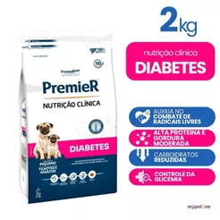 Ração Nutrição Clínica Diabetes Cães Pequeno Porte 2kg