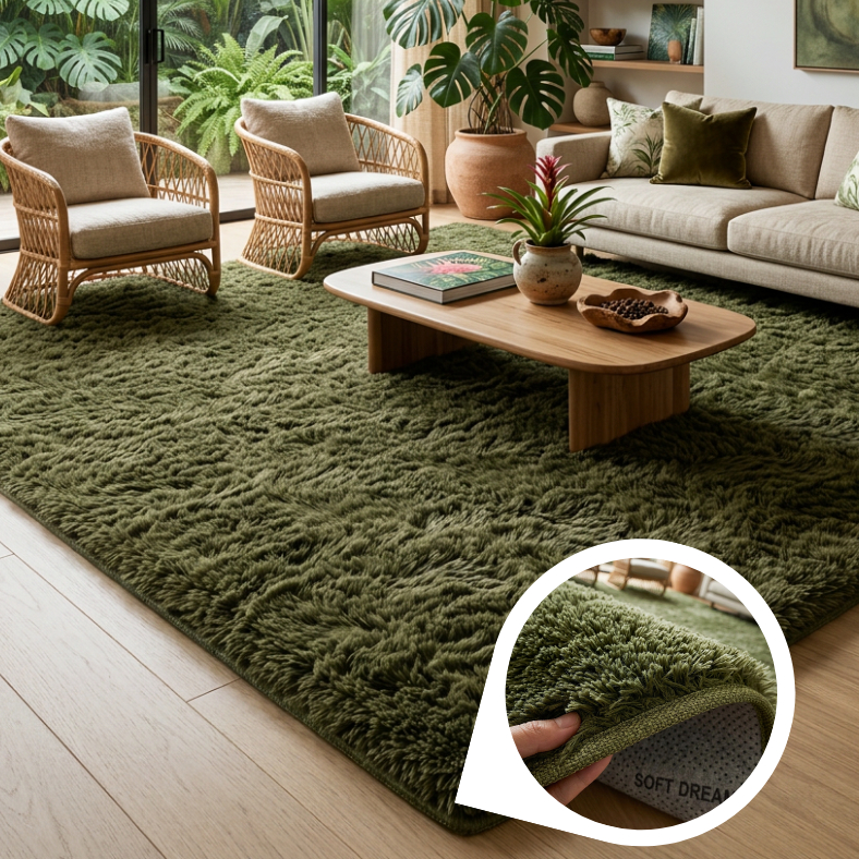 Tapete exclusivo 3,00×2,00 luxo Grande e Peludo Sala Quarto Hall de Entrada Recepção