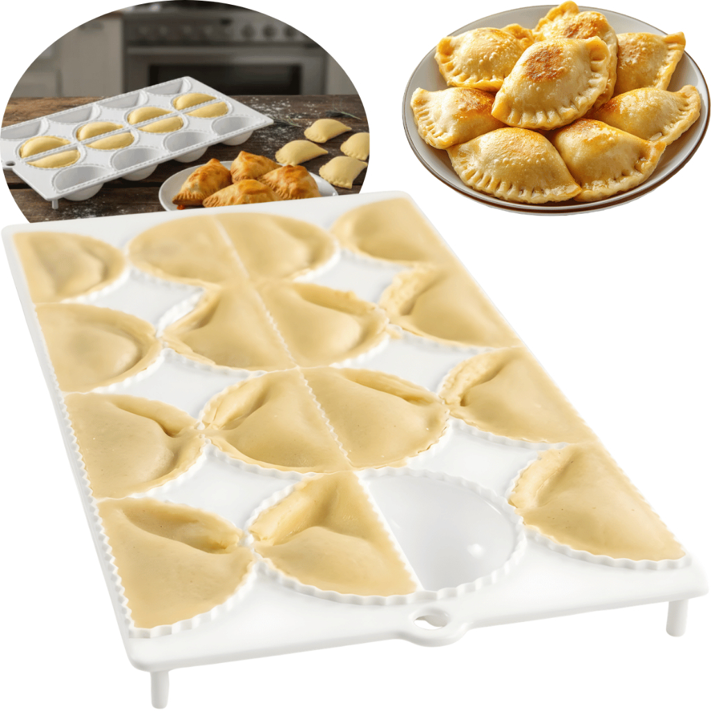 Forma P/ Pastel Empanado 16 Cavidades Forminha Molde Moldar Meia Lua Empanada Risole Salgado Recheio
