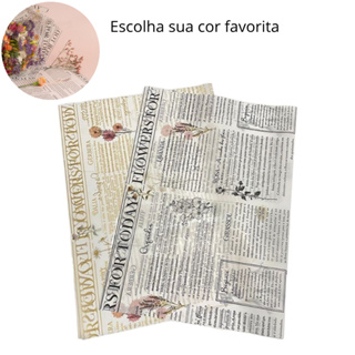 Poli Sujinho Coreano 400 Acetinado Jornal das Flores 49x69cm Escolha a Cor - Kit 5/10/20 Folhas em Oferta na Shopee