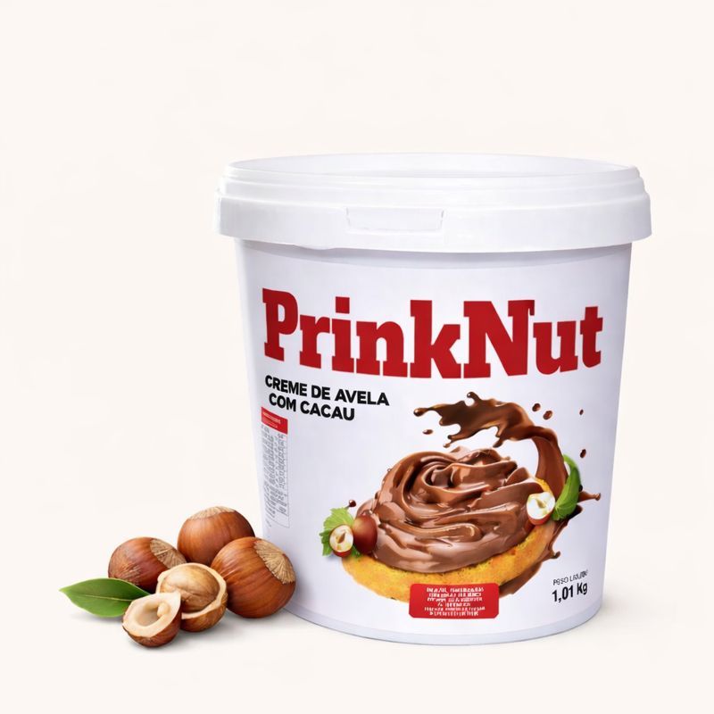 Creme de Avelã com Cacau - PrinkNut 1kg - ideal para recheios de bolos e demais sobremesas