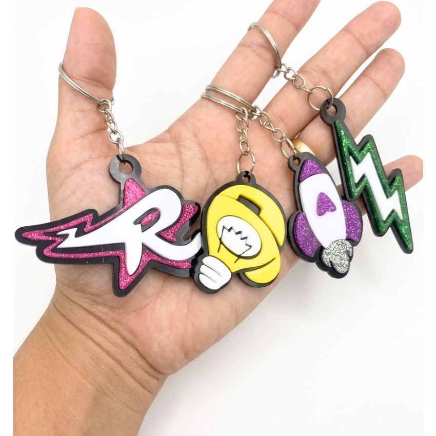 Lembrancinha Infantil Personalizada Chaveiro Acrílico Tema Emily Vick Festa Aniversário dos rosa - 5 unidades