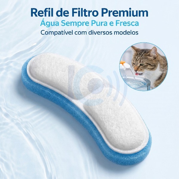 Kit 4 Filtro De Fonte De Água Gato Cão Pet Refil Bebedouro Filtro de Reposição com Carvão Ativado para Fonte de Água
