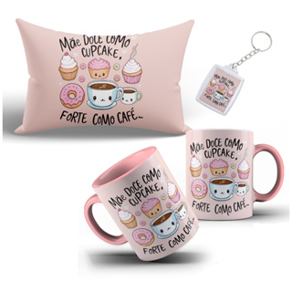 Kit Personalizado Mãe Doce com Caneca, Almofada e Chaveiro Dia das Mães em Oferta na Shopee