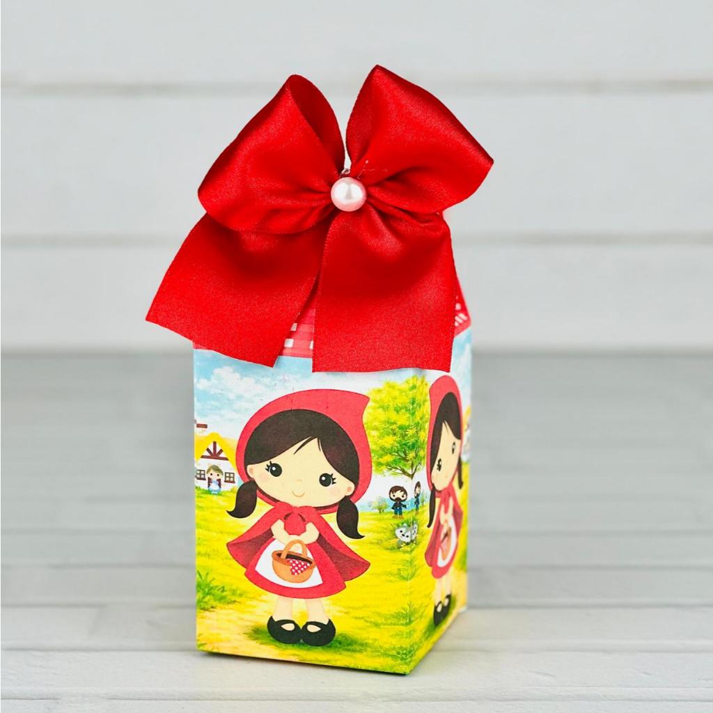 10 Caixa Milk Personalizada Tema Chapeuzinho Vermelho Lembrancinha Festa Infantil Decoração Aniversário