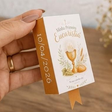 Primeira Comunhão/Primeira Eucaristia/Lembrancinha primeira Comunhão/Lembrancinha primeira Eucaristia/Caixa de promessas
