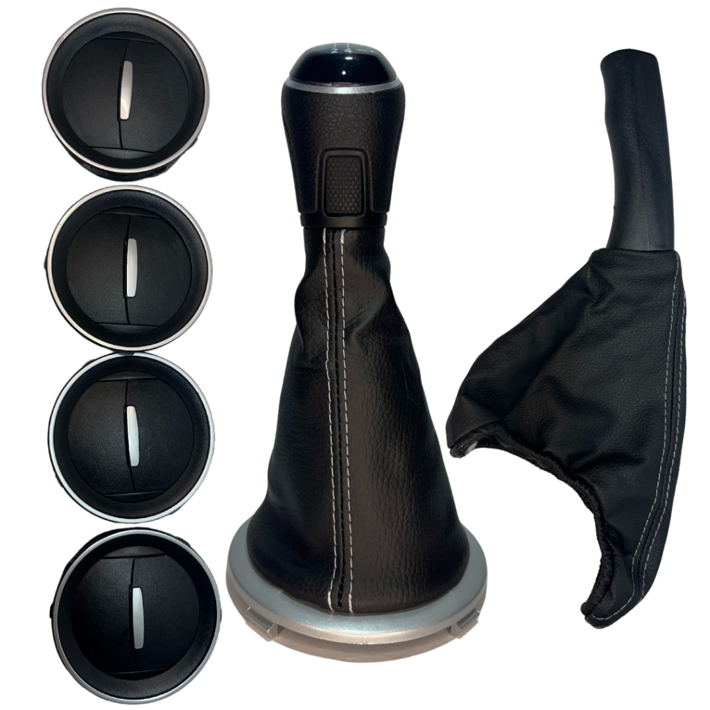 Kit Manopla Coifa Do Cambio, Freio De Mão Difusor Gol Voyage Saveiro G5 G6