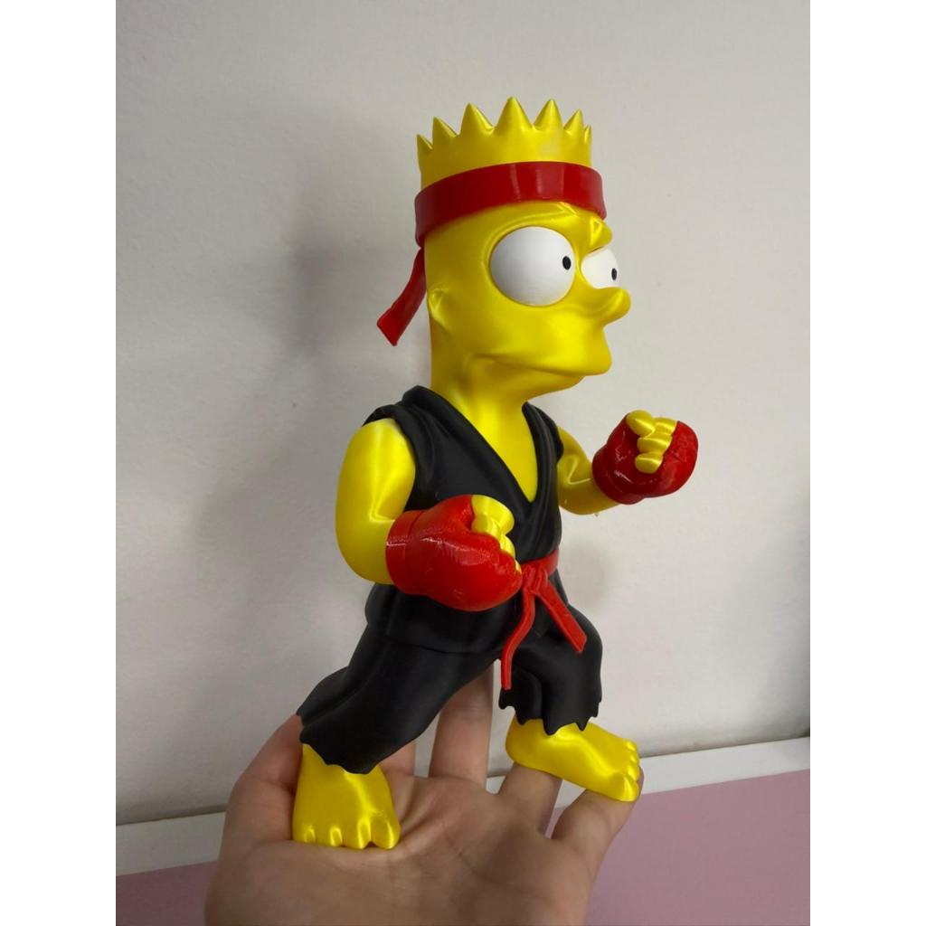 Bart Simpson Lutador – Figura Decorativa Criativa para Setup, Quarto ou Escritório