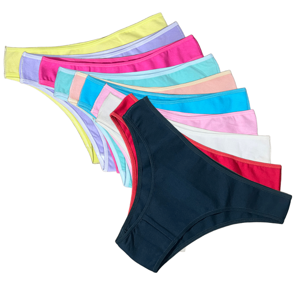 Kit 10 ou 5 Calcinhas Femininas Algodão Confortável Cotton