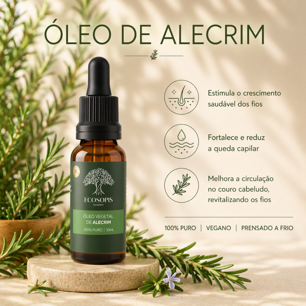 Oleo Vegetal de Alecrim 100% Puro