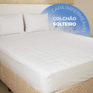 Capa Protetora Colchão Solteiro Impermeável Sonopillow Antiácaro Antialérgica Silenciosa C/ Elástico
