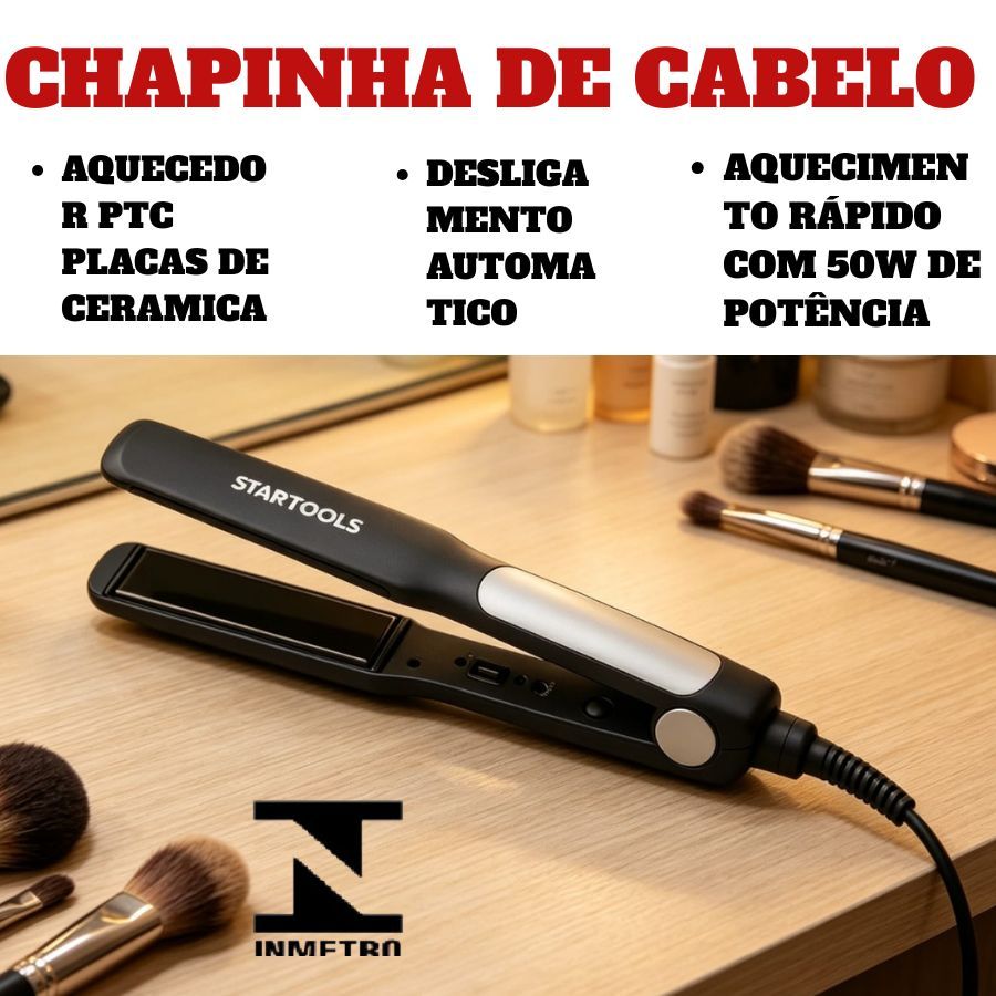 Chapinha De Cabelo Startools Profissional Placas de Cerâmica Bivolt Função Desligamento Automático